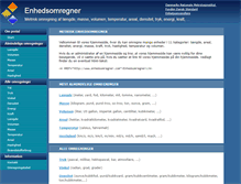 Tablet Screenshot of enhedsomregner.com